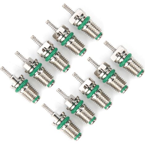 Paquete de 10 electrodos de válvula de aire acondicionado automotriz de alta presión resistentes al refrigerante R134A. (1/5)