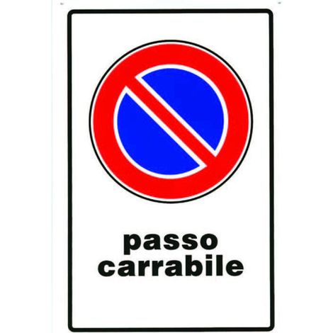 Cartello passo carrabile - cm.20x30h. - 10 pz