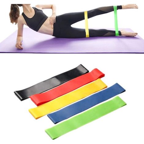 Élastiques de fitness - incluant un sac de rangement - élastique de saut - Bandes d'entraînement - Musculation - Ensemble de 5 bandes de résistance (1/5)