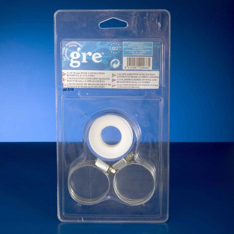 Teflon + 4 abrazaderas D 38/32 metalicas GRE AR510 AR510