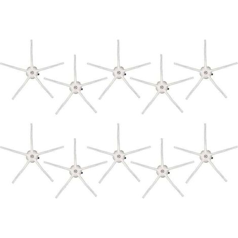 Vtizikl (10 pièces blanc) Pièces de rechange pour brosses latérales Roborock S7 Series S7 S7+ S7 MAXV Ultra Q7 Max Q7 Max+ S8 Pro Ultra S8 S8+ Q5+ Q5 E2 E3 E4 S4 S5 S6 Kit d'accessoires pour brosses l