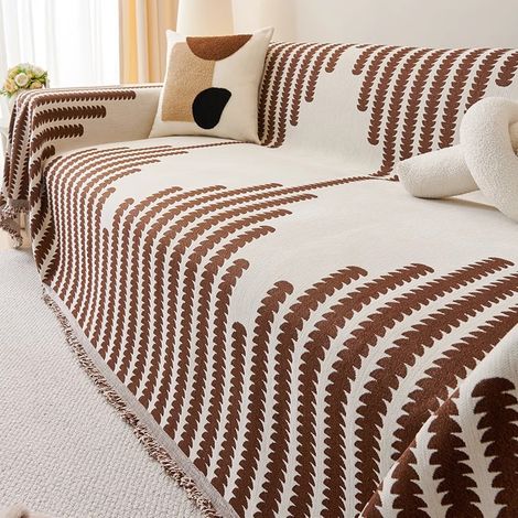 Housse de canapé premium, tissu doux anti-griffures chat, couverture de sofa réversible toutes saisons, protège-canapé élégant, plaid de canapé résistant, taille standard, lavable en machine.