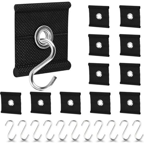 12 Crochet de Bande de Passepoil, Crochet œillets d'auvent pour Camping-car et Caravane, Bandes de Passepoil d'auvent 5/6 mm 7/8 mm, Crochets œillets de Rail de Passepoil Accessoires Camping Car (1/5)