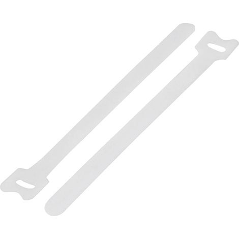 TRU COMPONENTS TC-12355384 Fascette a strappo per raggruppare Lato morbido e lato rigido (L x L) 310 mm x 16 mm Bianco