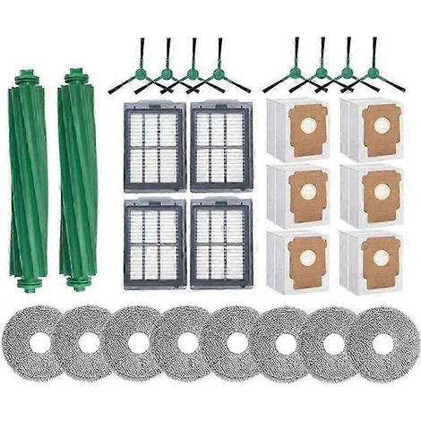 28-teiliges Set für den iRobot Roomba Plus 505 Combo / 405 Combo Saugroboter: Bürste, HEPA-Filter, Reinigungstuch und Staubbeutel. (1/5)