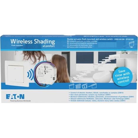 interrupteur sans fil Eaton gowireless shading compatible maison connectée