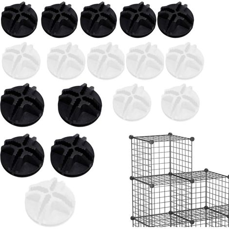 30 pièces Cube de fil Connecteurs en plastique Connecteur en plastique à emboîter,Organisateur modulaire Fermeture Boucle Clip pour stockage cubes Étagère (1/4)