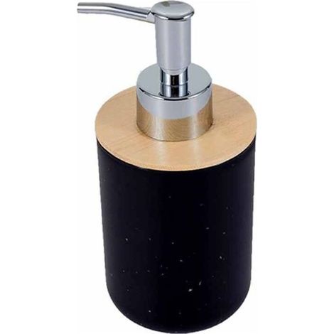 300-ml-Seifenspender, nachfüllbare Shampooflasche, Flüssigseifenspender, geeignet für Küche und Bad (schwarz). (1/5)