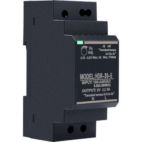 5V 3A 15W DIN-Schienen-Netzteiltransformator, Eingangsspannung AC100V/240V, industrielles Schaltnetzteil HDR-30-5 (1/5)