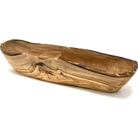 Corbeille à Pain Rustique en Bois d'Olivier Coupe de Présentation pour Table 25 à 34 cm - PANGIVO (1/4)