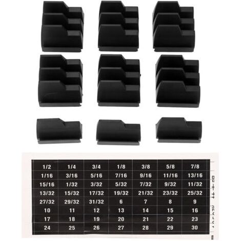 Schlüsselregal mit 20-Platz-Kapazität, modularer Multifunktions-Organizer aus kompaktem ABS-Material, magnetisch, schwarz (1/4)