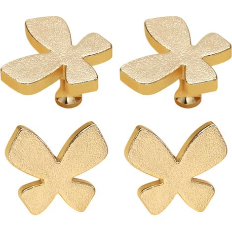 Poignées de placard papillon en laiton - Design artistique - Antirouille - Poignée confortable - Installation simple pour cuisine, chambre à coucher - Boutons de tiroir en laiton (1/4)