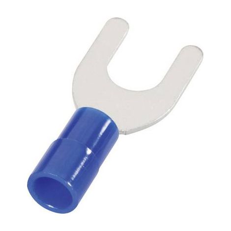 Cimco 180174 Cosse à fourche 16 mm² Ø du trou=6.4 mm partiellement isolé bleu 1 pc(s) D24947 (1/2)