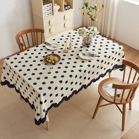 Poupée à pois 140x200cm Nappe, nappe décorative à carreaux, nappe pour table basse de forme irrégulière, nappe pour table à manger, nappe pour table d'étalage (1/5)