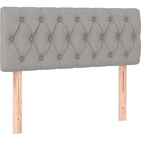 Maison Exclusive - Cabecero de tela gris claro 100x7x78/88 cm (1/5)