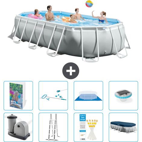 Prism Frame Pool Oval - 503x274x122 cm - 9-teilig S595