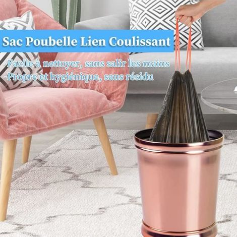 Lot de 200 Sacs Poubelle 30L avec Poignees - Sac Poubelle Lien Coulissant, Recycles, Resistant, Anti-FuitesSac Poubelle A16 (1/4)