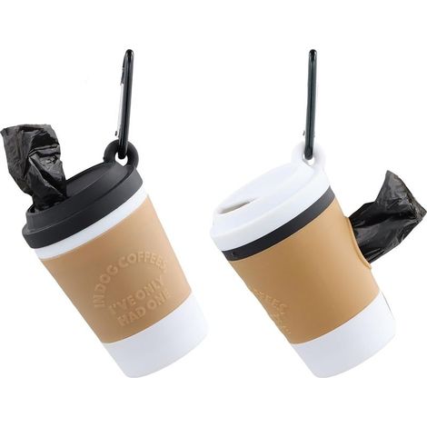 Distributeur de Sacs à Déjections Canines, 2 PCS Support pour Sacs à Déjections Canines en Plastique Portable, Accessoire Extérieur pour Chien de Compagnie, Accessoire Extérieur pour Voyage (1/5)
