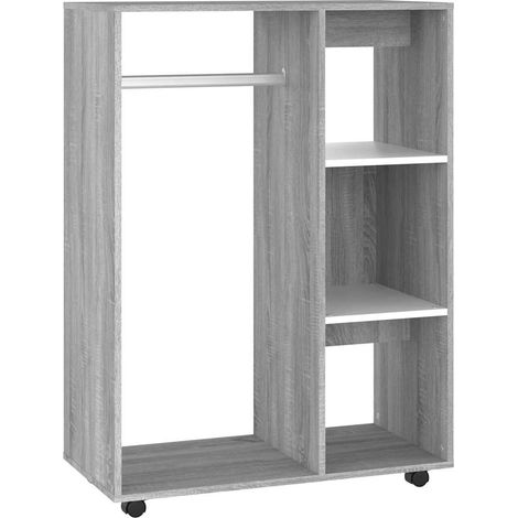 vidaXL Wardrobe Grey Sonoma 80x40x110 cm Engineered Wood