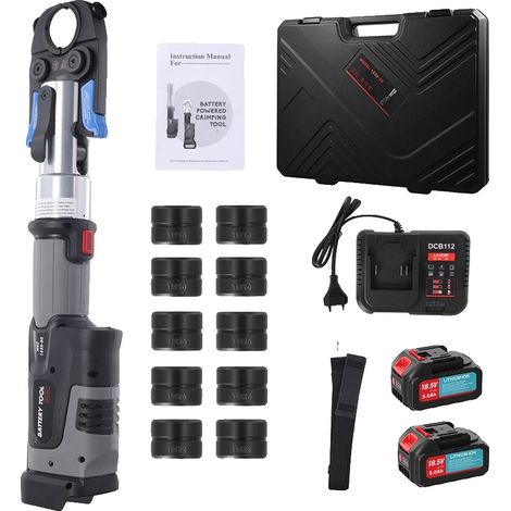 Outil de sertissage électrique, sans fil 18V, construction durable, pour TH16/20/25/26/32 (1/2)