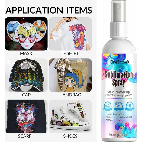 Baumwoll-Sublimationsspraybeschichtung, schnelltrocknend, superhaftend, hochglänzende Sublimationsbeschichtung, geeignet für alle Stoffe.