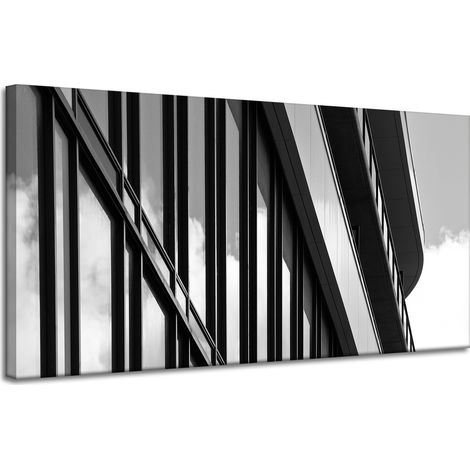 Leinwanddruck Schwarz-Weiß-Bauwesen 120x60