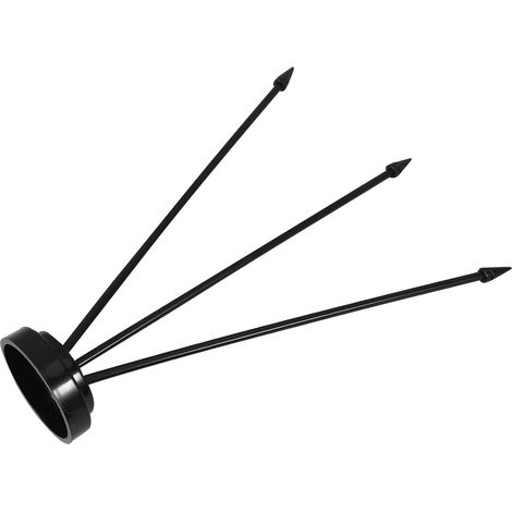 Soporte de bandera en miniatura de plástico negro, base resistente para mástiles de bandera pequeños, 1 pieza, soporte de bandera de escritorio y exterior para decoración de fiestas, patios y jardines (1/5)