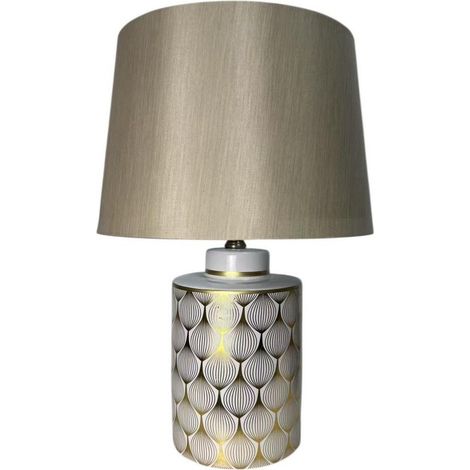 Lamp and Shade - Ceramic - L21 x W21 x H43 cm