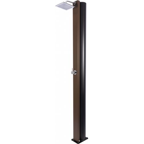 Douche de piscine solaire SQUARE Marron rustique 40L (1/5)