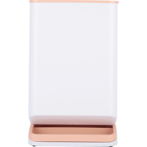 Porte-parapluie U en plastique beige avec bac amovible 18x12x29cm (1/5)