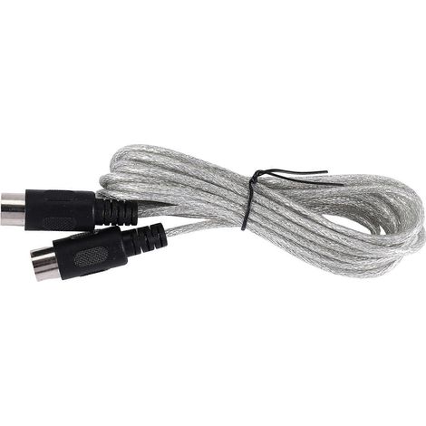 Câble d'extension pour instrument de musique avec connecteur MIDI mâle-mâle DIN 5 broches (9,8 pi) (1/5)