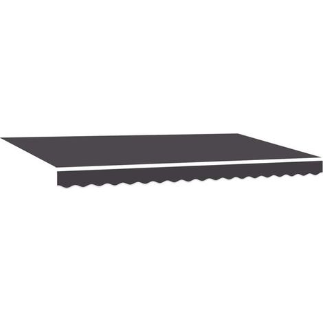 Store banne rétractable, gris anthracite, 400 x 200 cm (1/2)