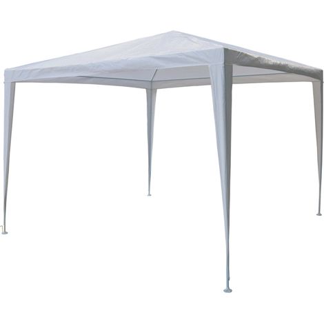 gazebo da esterno eurogarden in acciaio bianco 3x3 m