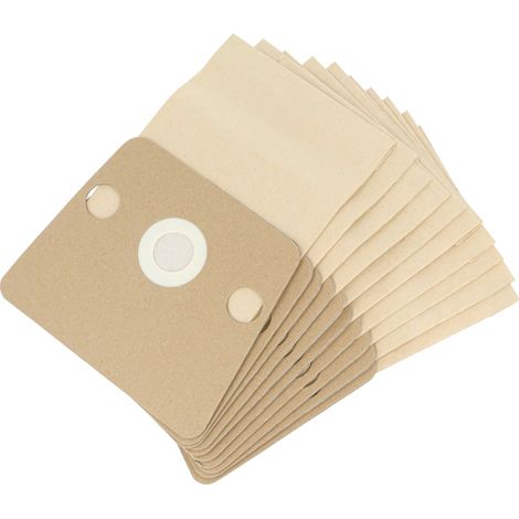 vhbw 10x Staubbeutel kompatibel mit Rowenta RO 455  450, 460 Staubsauger - 22,5cm x 16,5cm Sandfarben (1/5)