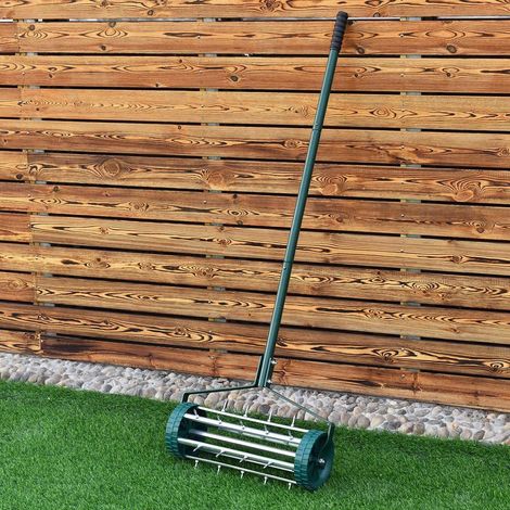 Rullo arieggiatore per prato, larghezza 45 cm, acciaio e plastica (1/5)