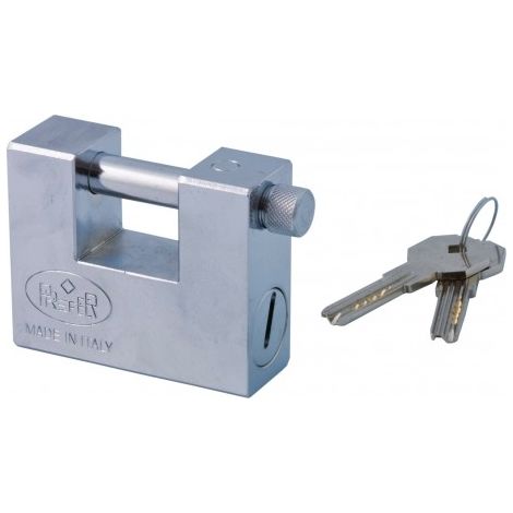 Prefer Ul200000 Lucchetto Per Serranda Corazzato Mm 84 Chiave Punzonata Cifratura Kd