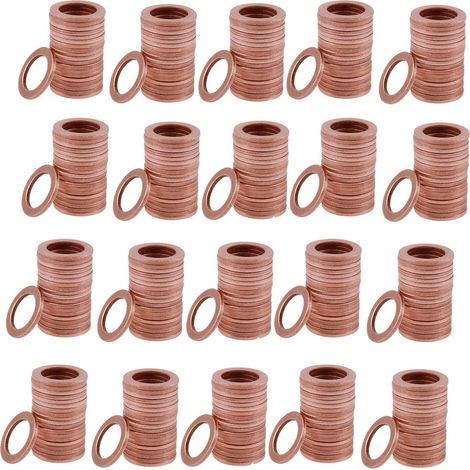 400 Pcs 12mm X 18mm X 1.5mm Cuivre Rondelle Anneau Garniture D'Etancheite (1/5)