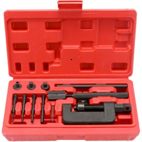 Motorcycle Bike Chain Breaker Splitter Link Riveter Universal Bikes Riveting Tool Set Cycle Accessories with Carrying Box (1/5)