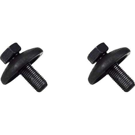 Lot de 2 boulons de lame de tondeuse à gazon et boulons de lame de tracteur 3,8 cm x 1,2 cm - 20 avec rondelle coupée pour fixer les lames sur la tondeuse à gazon