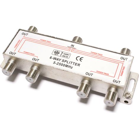 BeMatik - Shunt 6 voies TV/SAT de 10 dB avec une connexion F-femme