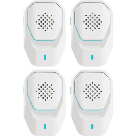 Lot de 4 bouchons anti-acariens à ultrasons : prise anti-acariens, commutation intelligente de fréquence, appareil anti-acariens, économe en énergie pour chambre à coucher et espaces de vie (1/5)