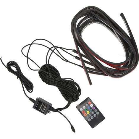 Bande LED extérieure pour voiture, 7 couleurs, 6 modes de clignotement, étanche IP68, pour pare-chocs, grille d'aération, éclairage d'ambiance inférieur (1/5)