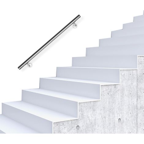 SWANEW Corrimano in acciaio inox 50 cm appoggiamano a parete materiale di montaggio a parete per interni ed esterni (1/5)