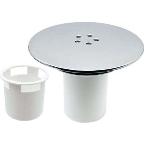 Bonde de Douche 90 mm, Remplacement de Couvercle de Siphon Douche, Capot Bonde Universelle, Prise de Douche Chromé, Débit Rapide (1/4)