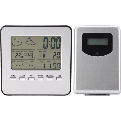 Thermomètre hygromètre mural sans fil 7 langues faible consommation capteur température humidité intérieur