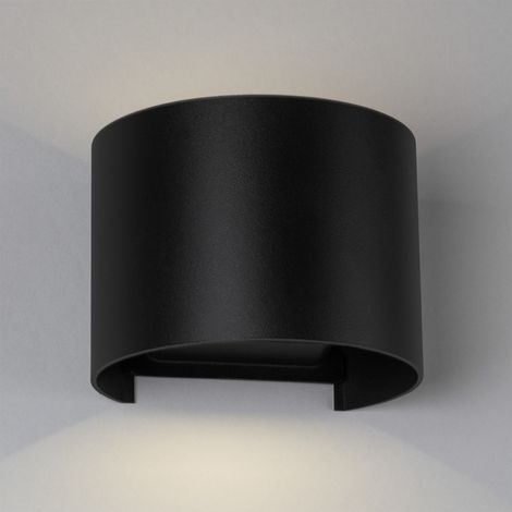LED-Außenwandleuchte 2x5W 100Lm/W IP65 Schwarz 4000K [HO-APL07-IP65-BW]