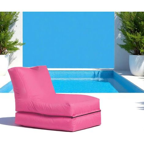 Pouf bain de soleil extérieur rose ARTA