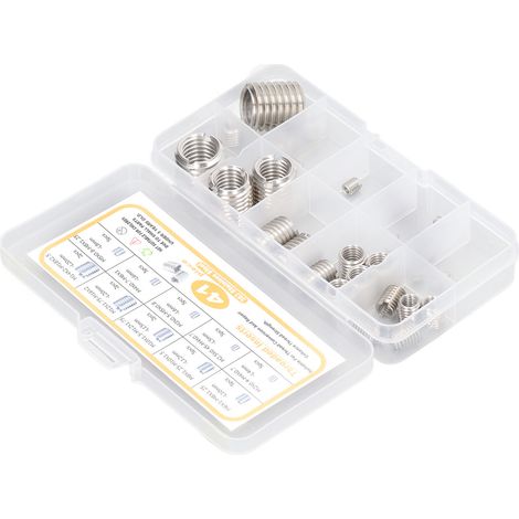 Kit de réparation de filetage 41 pièces en acier inoxydable, inserts de filetage M2 à M14 avec boîte de rangement (1/5)