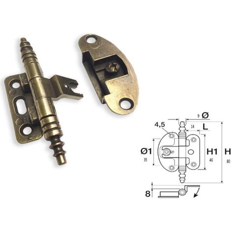 Cerniera Per Armadio Antichi Cerniere Mobili Speciale Anticata In Stile A621/80