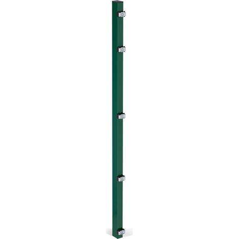 ALBERTS Zaunpfosten, inkl.Klemmlasche, verkürzt, Bohrab:400mm, grün, 60x40/1475mm, Zub.im Pf. (1/2)
